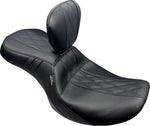 LE Pera Outcast Seat With Backrest For Harley Davidson FLHX 1750 ABS 2023 GT 2/HR 2 Inlay - Black