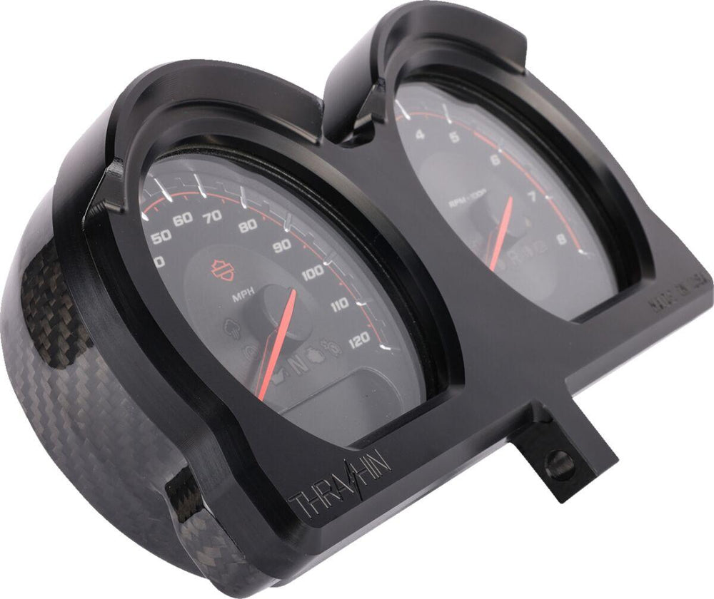 Thrashin Supply Co Gauge Relocation Kit For Harley Davidson FLTRK 1868 2020-2024 Front - Black