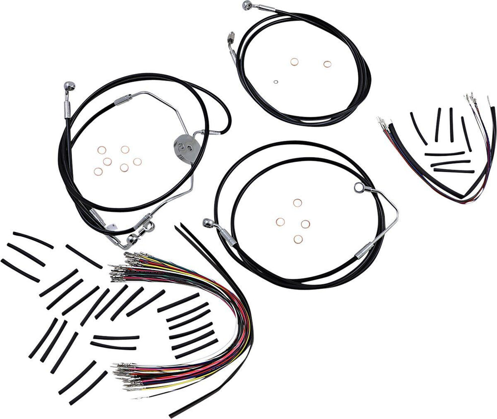 Magnum Shielding XR Handlebar Cable Install Kit For Harley Davidson FLTRSE3 1800 2009 30.5 - 35.5cm (12" - 14") - Black Chrome