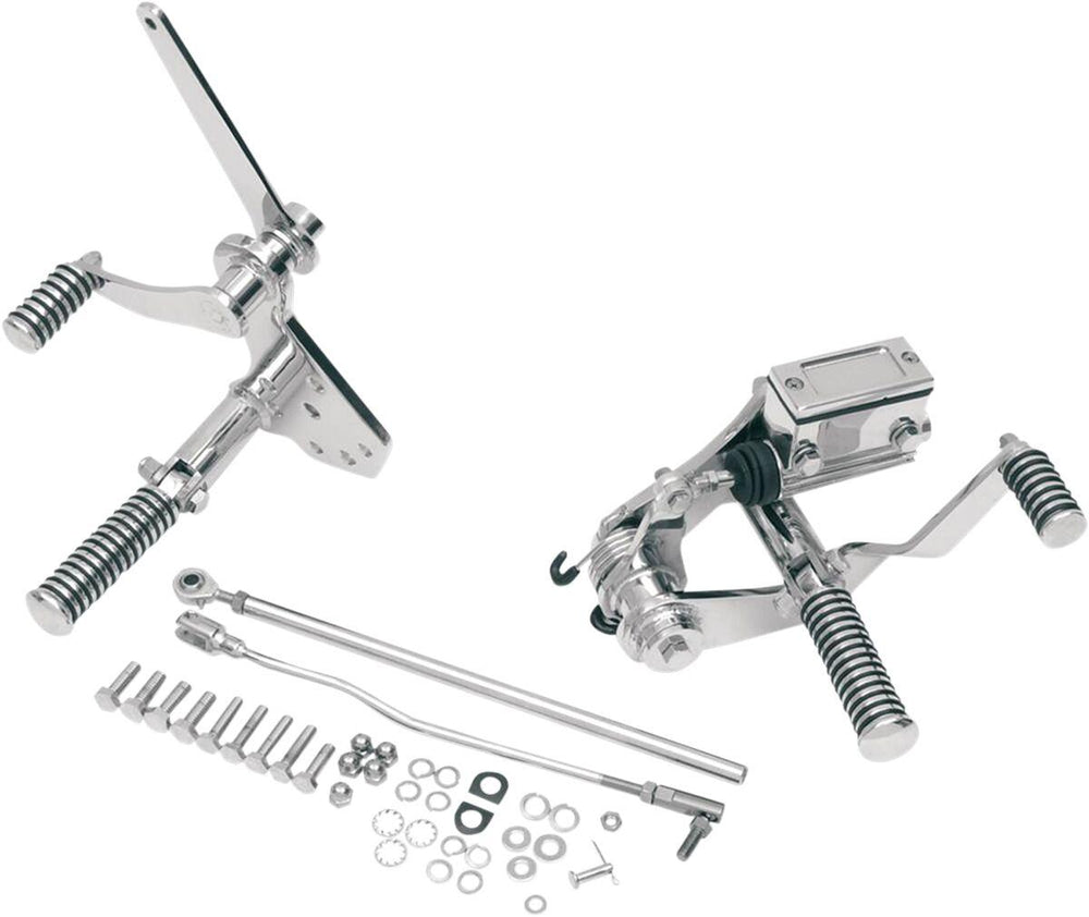 Drag Specialties Forward Control Kit With Pegs For Harley Davidson FLST 1340 1987-1990 - Black Chrome
