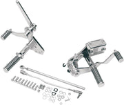 Drag Specialties Forward Control Kit With Pegs For Harley Davidson FLST 1340 1987-1990 - Black Chrome