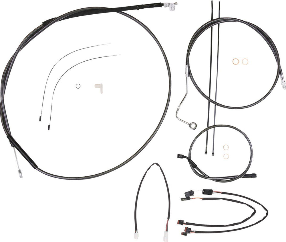 Magnum Shielding  Pearl Designer Handlebar Cable Install Kit For Harley Davidson FLTRK 1868 2021-2024 30.5 - 35.5cm (12" - 14") - Black