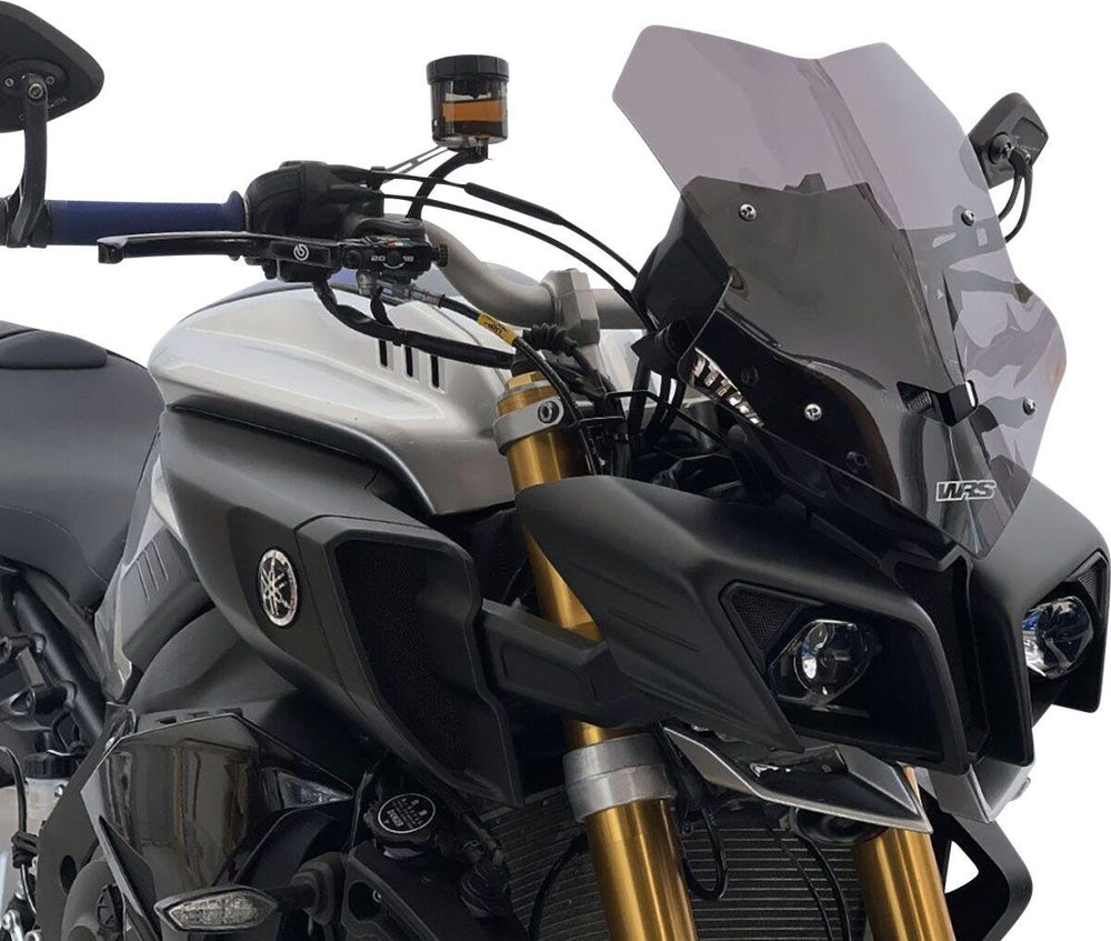 WRS Windscreen For Yamaha MT-10 ABS 2016-2021 34.5 cm (13-1/2") - Dark Smoke