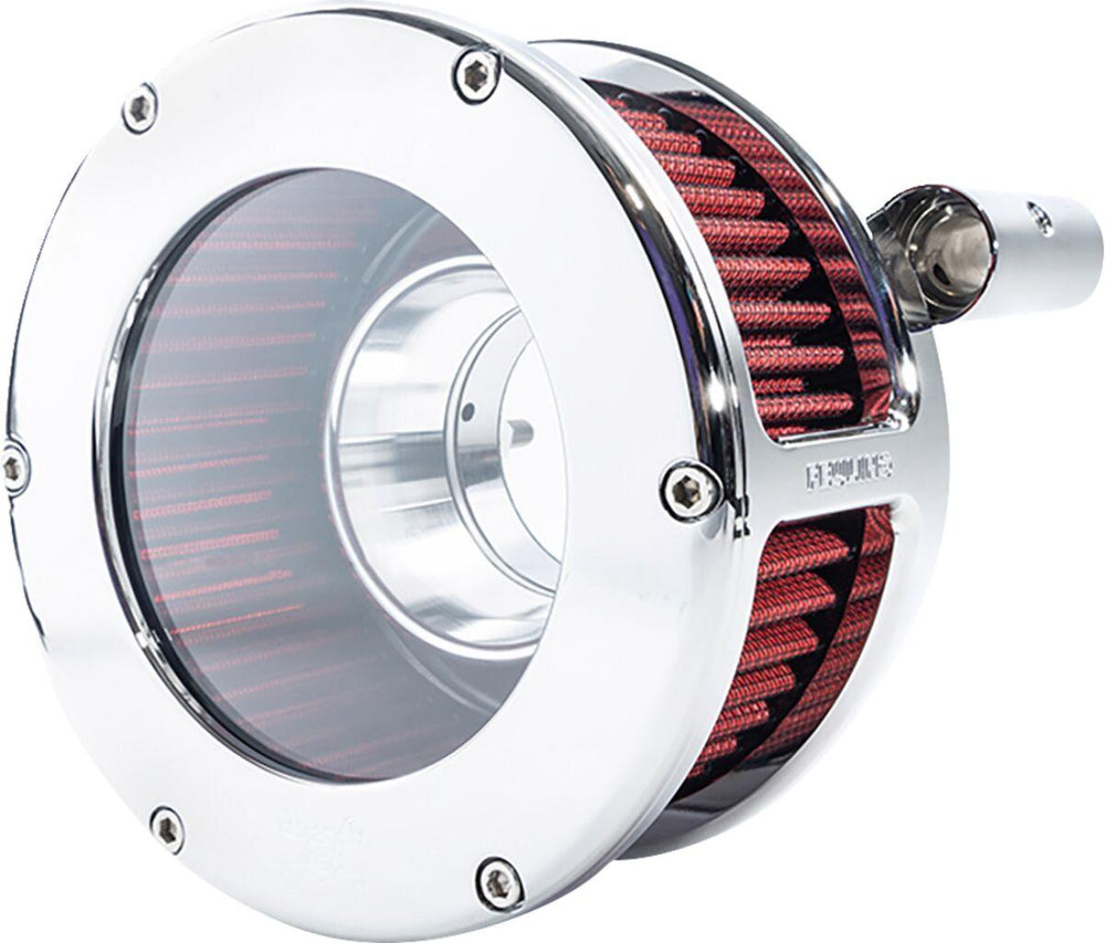 Feuling Parts BA Air Cleaner Kit For Harley Davidson FLD 1690 2012-2013 - Chrome/Clear/Red