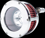 Feuling Parts BA Air Cleaner Kit For Harley Davidson FLHR 1584 2008 - Chrome/Clear/Red