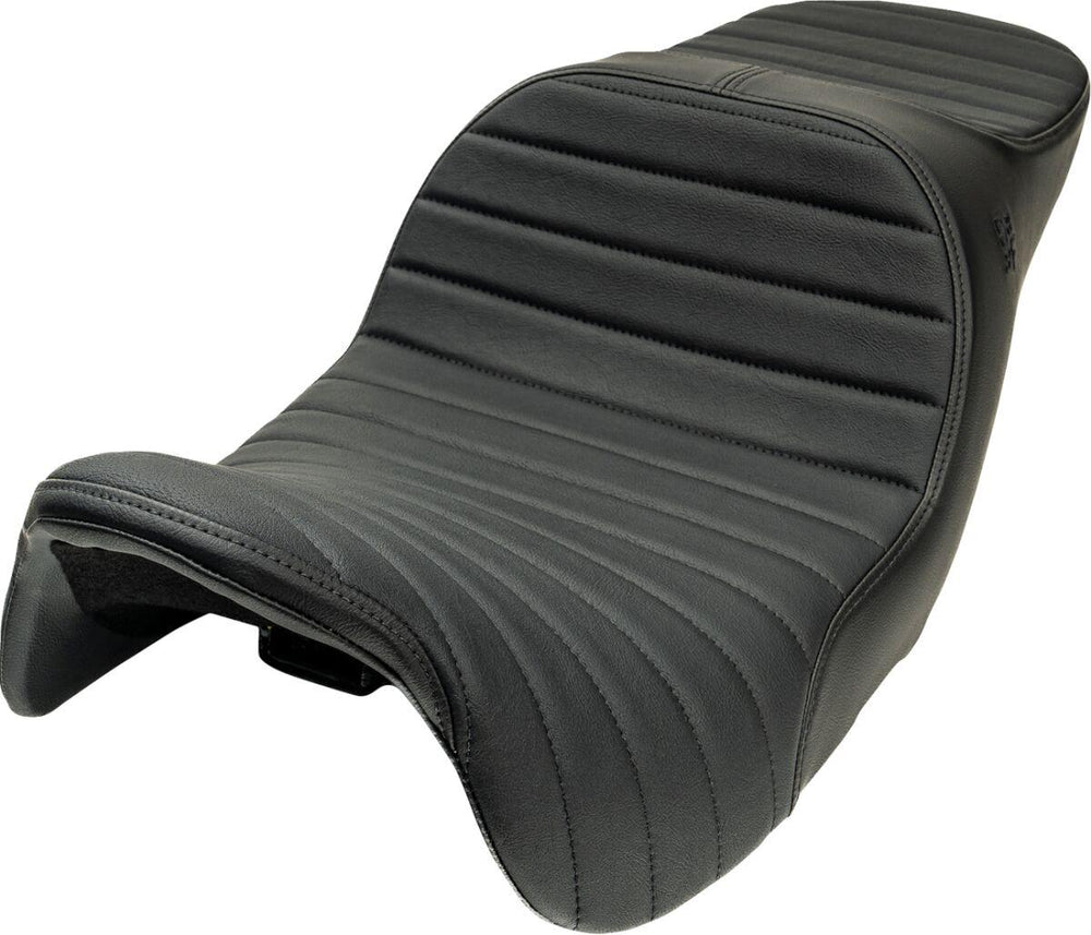 Slyfox Chariot Seat For Harley Davidson FLHRXS 1868 ABS 2024-2025 Classic Stitch Black Logo - Black
