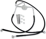 Drag Specialties Stainless Steel Brake Hose Kit For Harley Davidson FLHR 1340 1994-1998 Front Lower Or Upper - Black