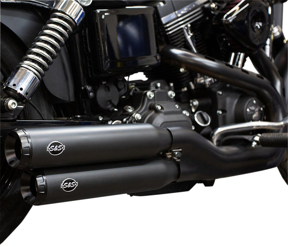 S&S Cycle Grand National  Silencers For Harley Davidson FXDF 1584 2008-2011 - Black