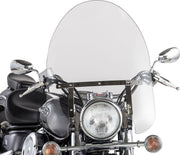 Slipstreamer SS-30 Classic Windshield For Kawasaki BN125 2001-2007 56 cm (22") - Chrome/Clear
