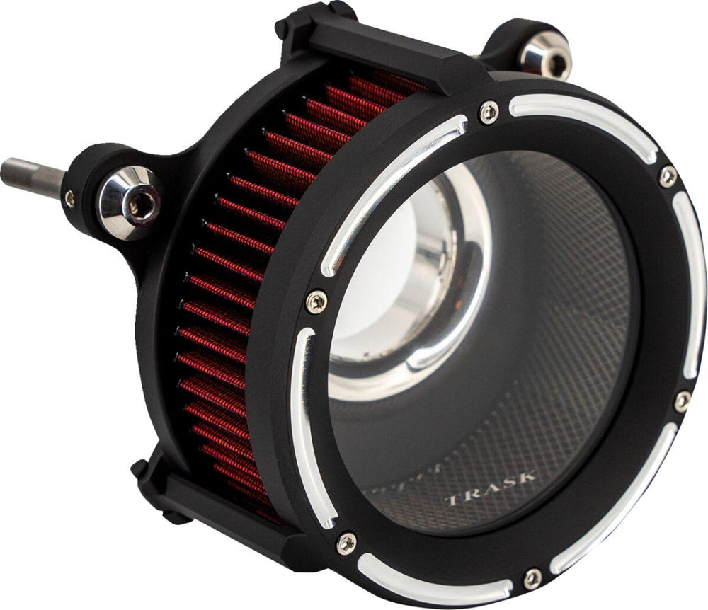 Trask Assault Charge High-Flow Air Cleaner For Harley Davidson FLDE 1750 2018-2020 - Black/Reverse Cut