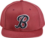 Biltwell Mens Adult Script B Hat One Size - Maroon