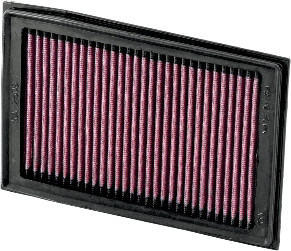 K&N High Flow Air Filter For Kawasaki EX 250 R 2008-2012 - Black Red