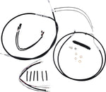Magnum Shielding XR Handlebar Cable Install Kit For Harley Davidson FLHR 1690 38 - 43cm (15" - 17") - Black Chrome
