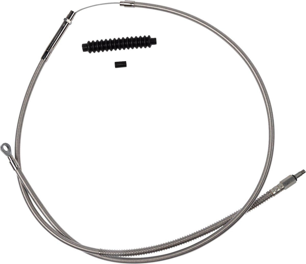 Barnett Stainless Steel Clutch Cable For Harley Davidson FLHC 1750 2018-2022 +15.2 cm (6") - Silver