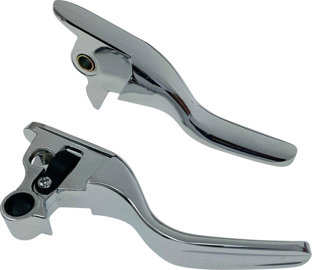 Drag Specialties Short Lever Set For Harley Davidson FLDE 1750 2018-2020 - Chrome