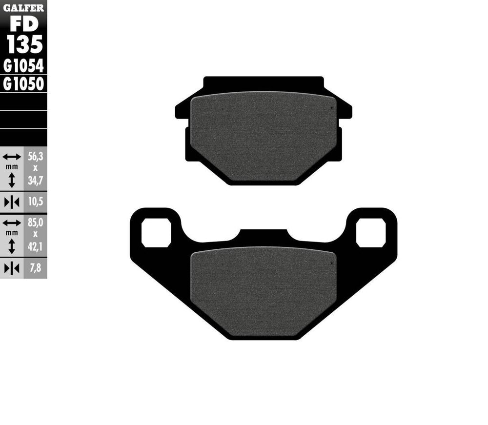 Galfer Organic Semi Metal Scooter Brake Pads For Malaguti F10 1996 - Front