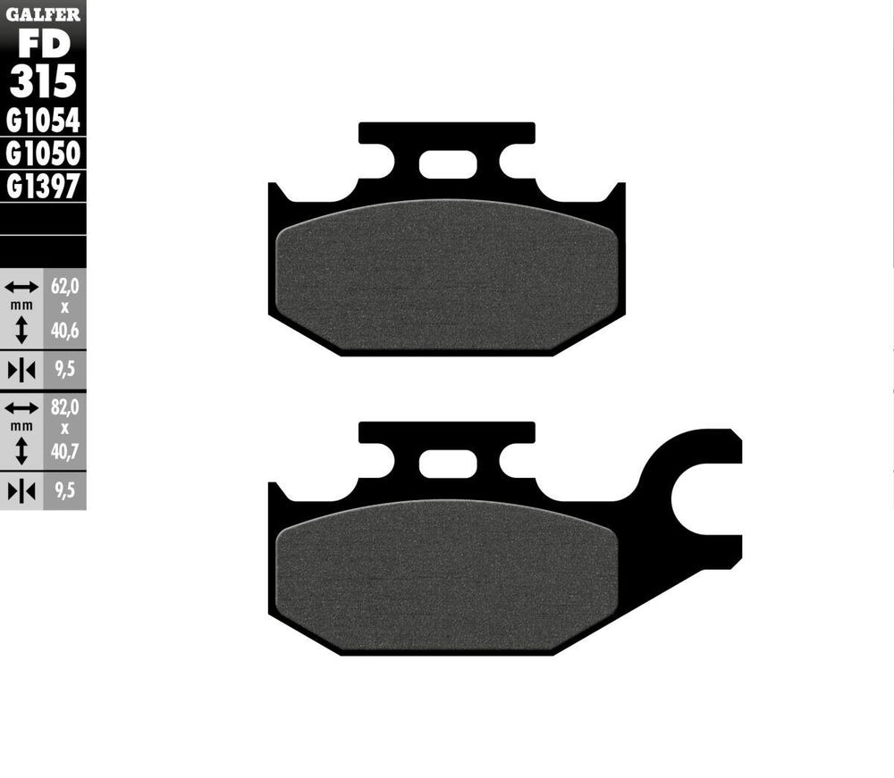 Galfer Organic Semi Metal Scooter Brake Pads For Cannondale Blaze 440 2002-2006 - Rear