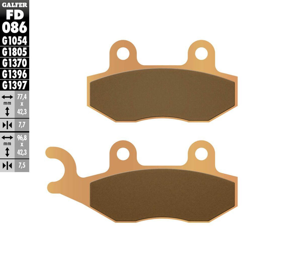 Galfer HH Sintered ATV Brake Pads For Brixton BX 125 ABS 2021-2024 - Front