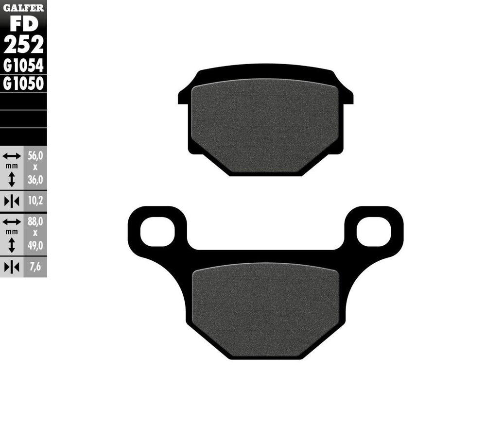 Galfer Organic Semi Metal Scooter Brake Pads For Derbi GPR 125 4V 2010-2013 - Rear