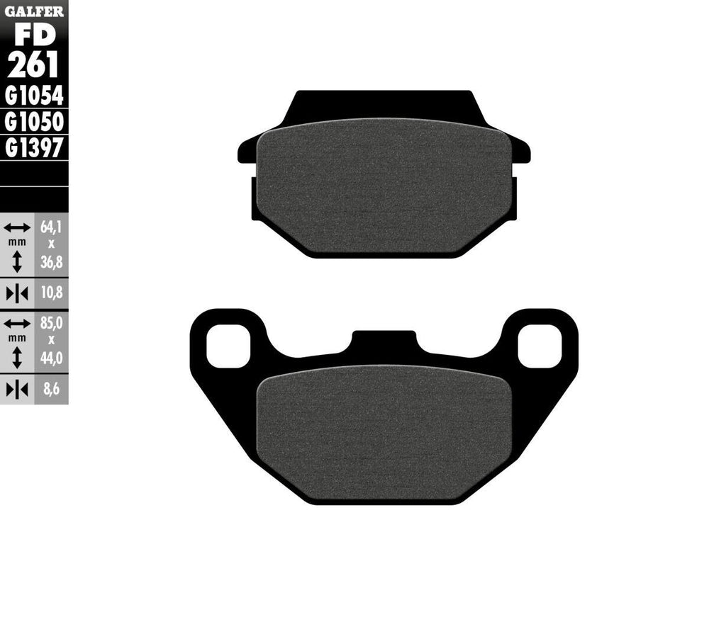 Galfer Organic Semi Metal Scooter Brake Pads For Kymco Agility 125 2009-2016 - Front