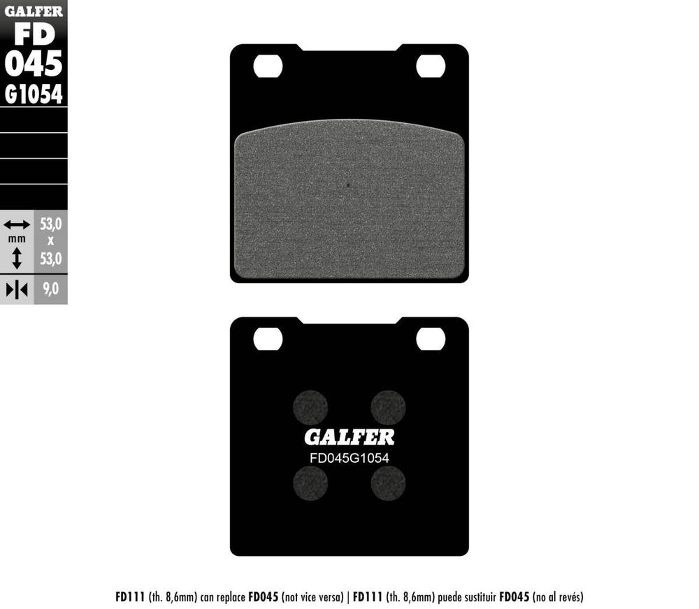Galfer Semi Metallic Brake Pads For Honda CB 250 ND 1983 - Front