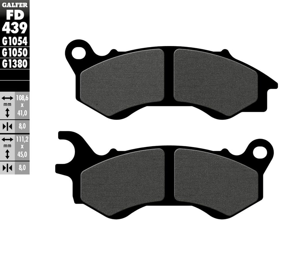 Galfer Organic Semi Metal Scooter Brake Pads For Kymco Agility 125 CBS 2021-2024 - Front