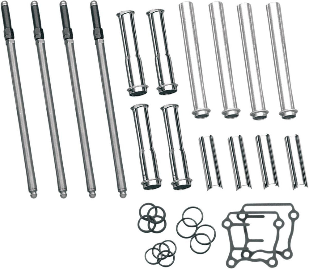 S&S Cycle Adjustable Pushrod Cover Kit with Chrome Covers For Harley Davidson FLD 1690 2012-2013