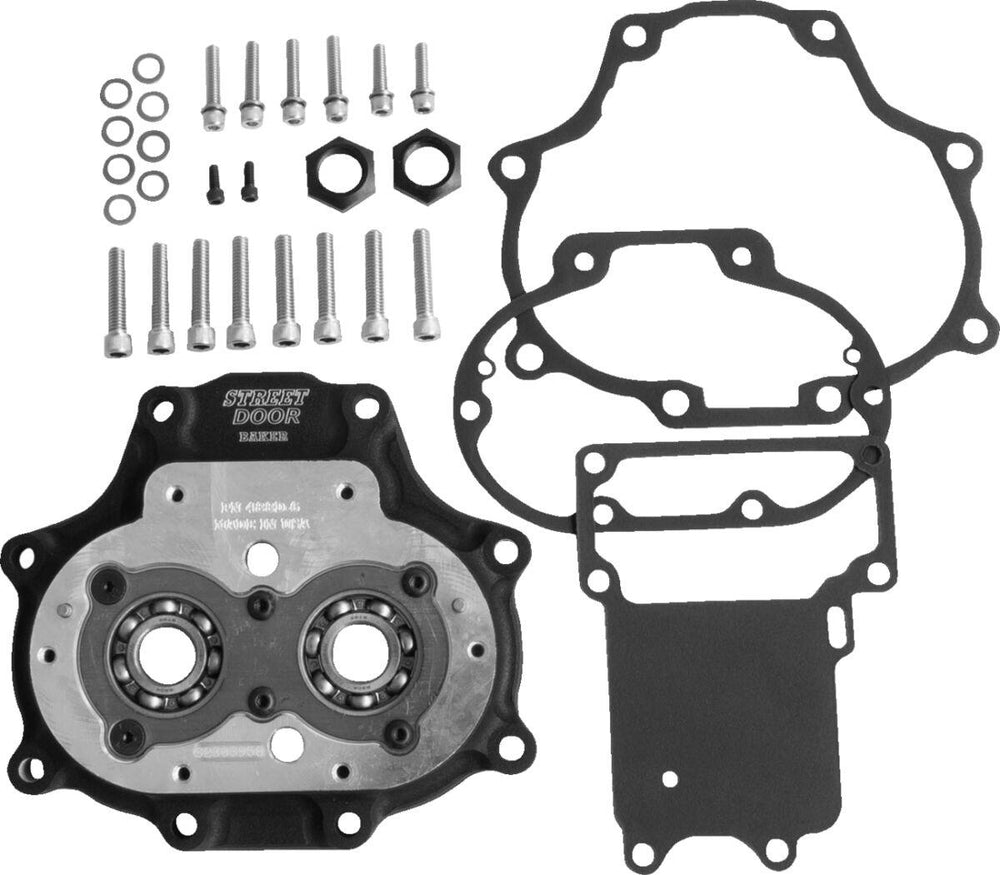 Baker Drivetrain 6-Speed Transmission Door Assembly For Harley Davidson FLD 1690 2012-2013 - Black/Wrinkle