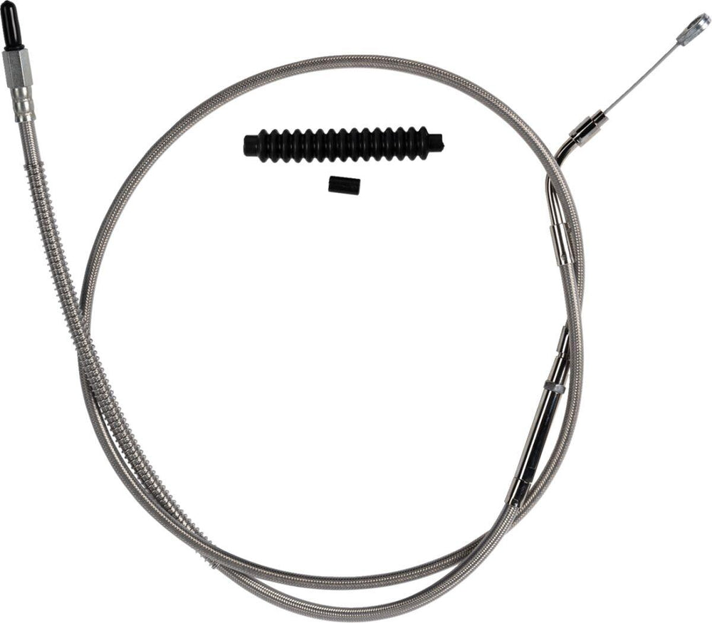 Barnett Stainless Steel Clutch Cable For Harley Davidson FLHT 1750 +15.2 cm (6") - Silver