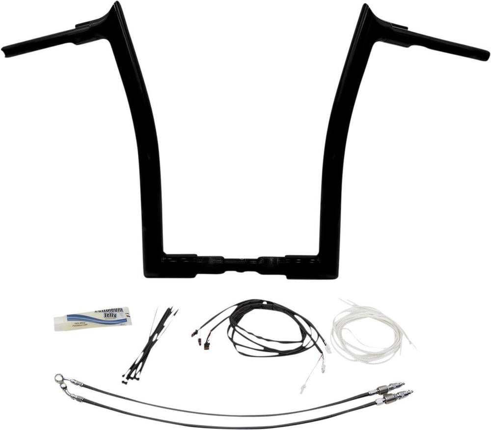 Fat Baggers Inc. 1-1 2" EZ Install Pointed Top Handlebar Kit For Harley Davidson FLHR 1690 2016 - Black