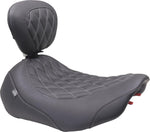 Mustang Wide Tripper Solo Seat With Backrest For Harley Davidson FLHX 1923 2024-2026 - Black/Grey
