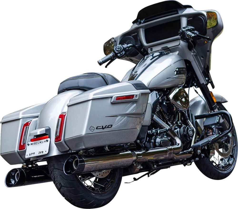 S&S Cycle 4-1 2" MK45 Performance  Silencers For Harley Davidson FLH 1868 2021 - Lava Chrome