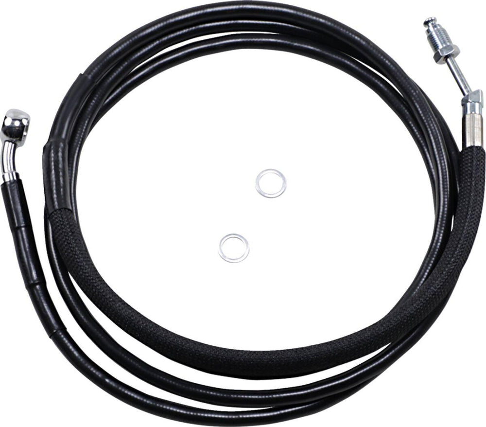 Drag Specialties Stainless Steel Hydraulic Clutch Hose For Harley Davidson FLTRU 1750 2017-2018 198.5 cm - Vinyl-Coat Black