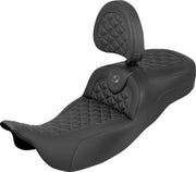 Saddlemen Extended Reach RoadSofa Tri Gripper Seat For Harley Davidson FLH 1868 ABS 2021 - Black/Grey