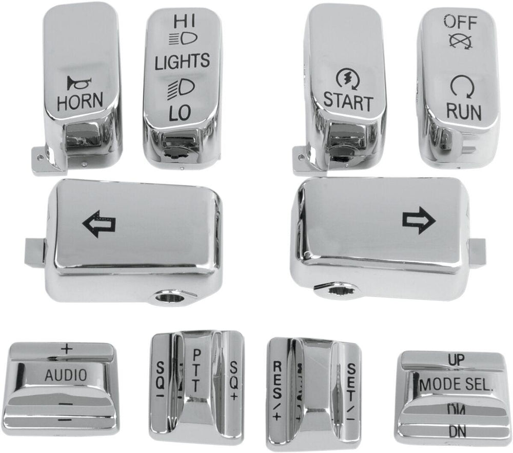 Drag Specialties Switch Cap Kit For Harley Davidson FLHR 1340 1996-1998 - Chrome