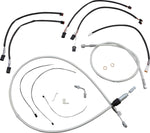 Magnum Shielding Sterling Chromite II Designer Handlebar Cable Install Kit For Harley Davidson FLDE 1750 2018-2020 30.5 - 35.5cm (12" - 14") - Chrome Clear-Coated