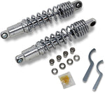 Drag Specialties Premium Ride-Height Adjustable Shocks For Harley Davidson FXLR 1340 1987-1994 Rear 342.90 mm (13.50") - Black Chrome