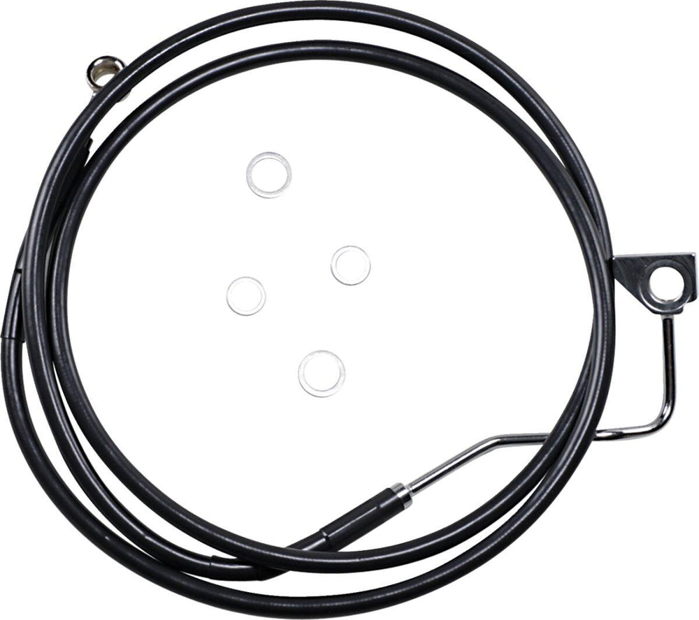 Drag Specialties Stainless Steel Brake Hose Kit For Harley Davidson FLHR 1690 2016 Front Upper - Black