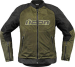 Icon Womens Overlord3 Mesh Jacket - Black Green