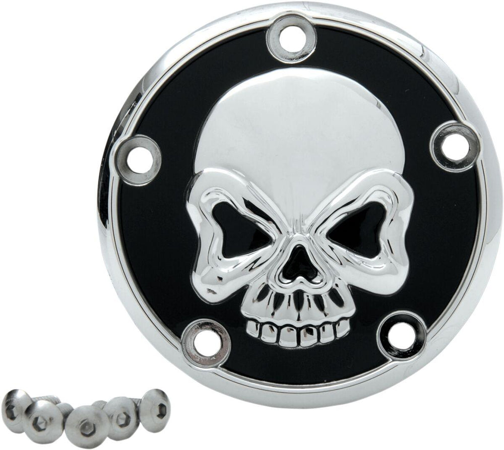 Drag Specialties Skull Points Cover For Harley Davidson FLD 1690 2012-2013 - Chrome Black