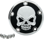 Drag Specialties Skull Points Cover For Harley Davidson FLD 1690 2012-2013 - Chrome Black