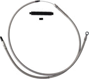 Barnett Stainless Steel Clutch Cable For Harley Davidson FLDE 1750 2018-2020 +15.2 cm (6") - Silver