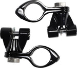 Ciro Standard Engine Guard Highway Peg Hingeless Mounting Clamp Kit - Black
