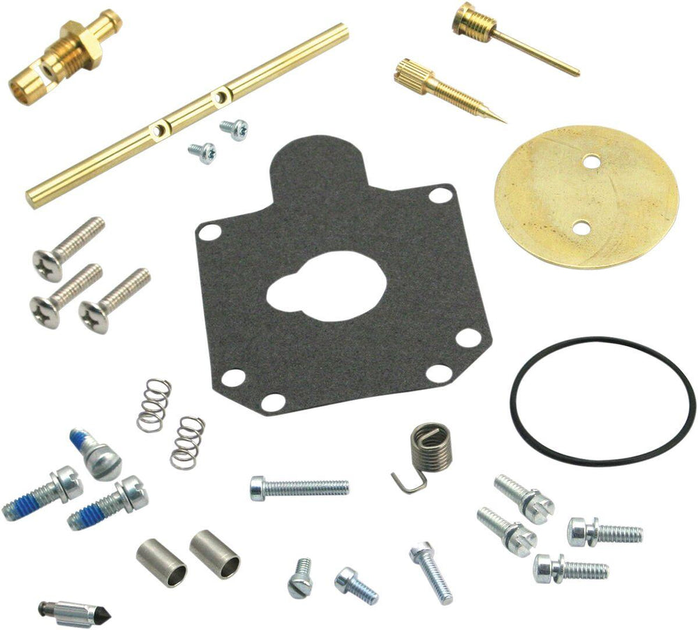 S&S Cycle Master Carburettor Rebuild Kit For Harley Davidson FL 1200 1970-1977 - Black Gold Silver