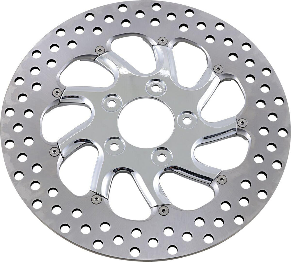 Performance Machine Two Piece Brake Disc For Harley Davidson FLHR 1450 2000-2006 - Chrome