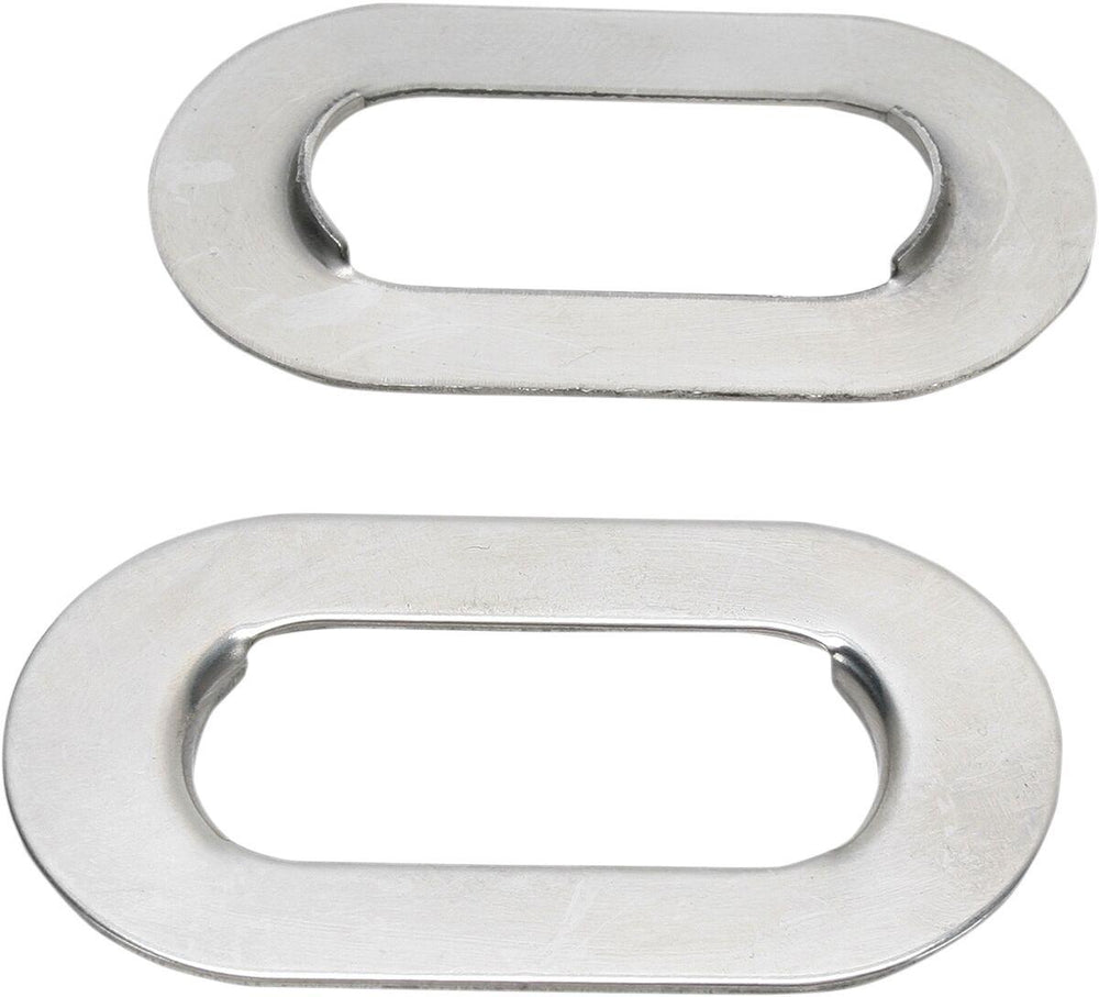 Drag Specialties Stainless Steel Axle Adjuster Plates For Harley Davidson FLH 1200 1973-1980 Rear - Polished