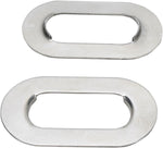 Drag Specialties Stainless Steel Axle Adjuster Plates For Harley Davidson FLH 1200 1973-1980 Rear - Polished