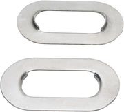 Drag Specialties Stainless Steel Axle Adjuster Plates For Harley Davidson FLH 1200 1973-1980 Rear - Polished