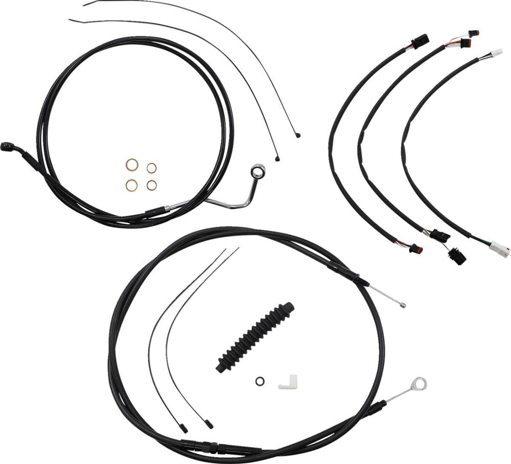 Magnum Shielding XR Handlebar Cable Install Kit For Harley Davidson FLTRK 1868 2021-2024 38 - 43cm (15" - 17") - Black
