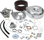 S&S Cycle Super E Carburettor With Manifold Kit For Harley Davidson XL 1200 C 1996-2003 - Chrome
